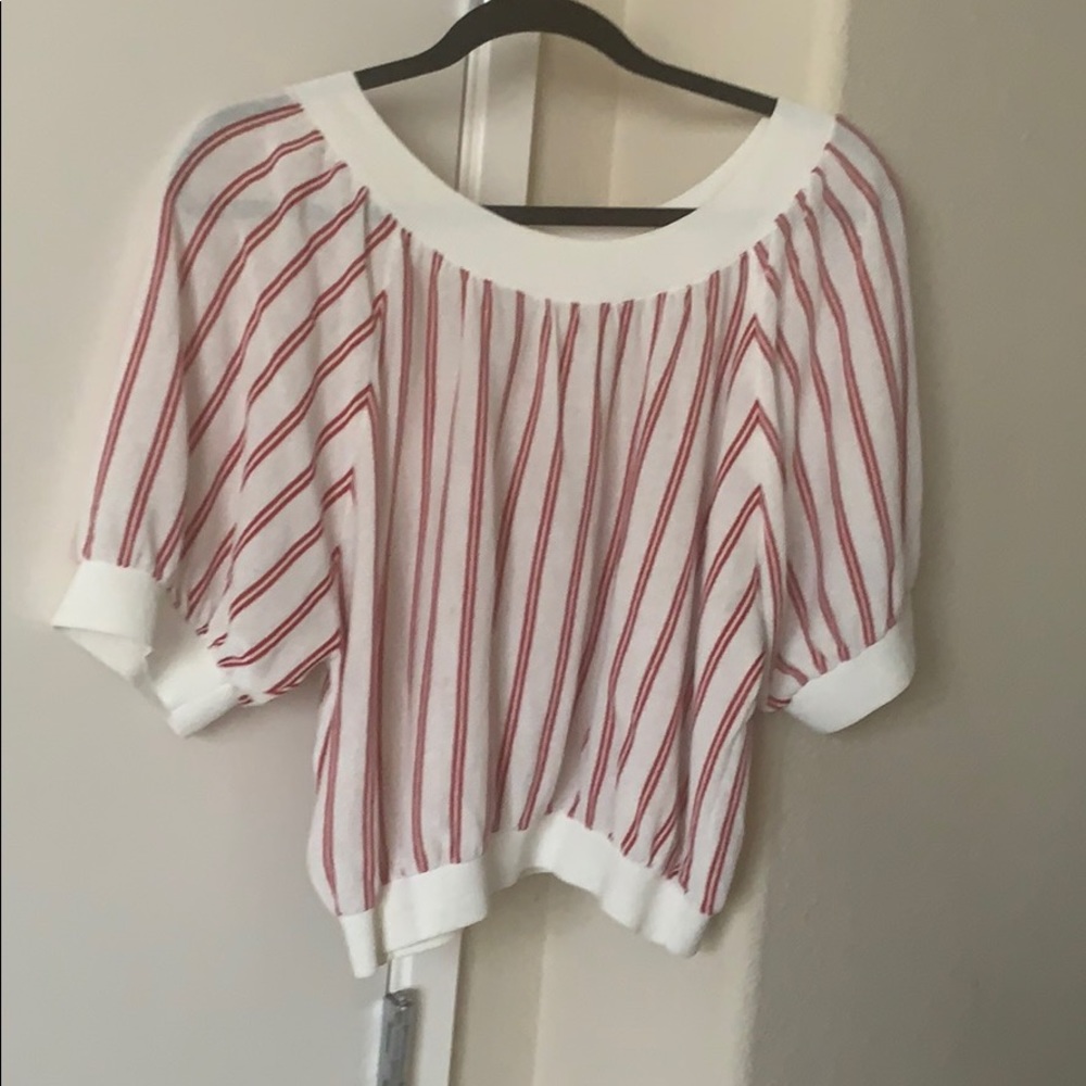 Club Monaco loose fit top with elastic waist